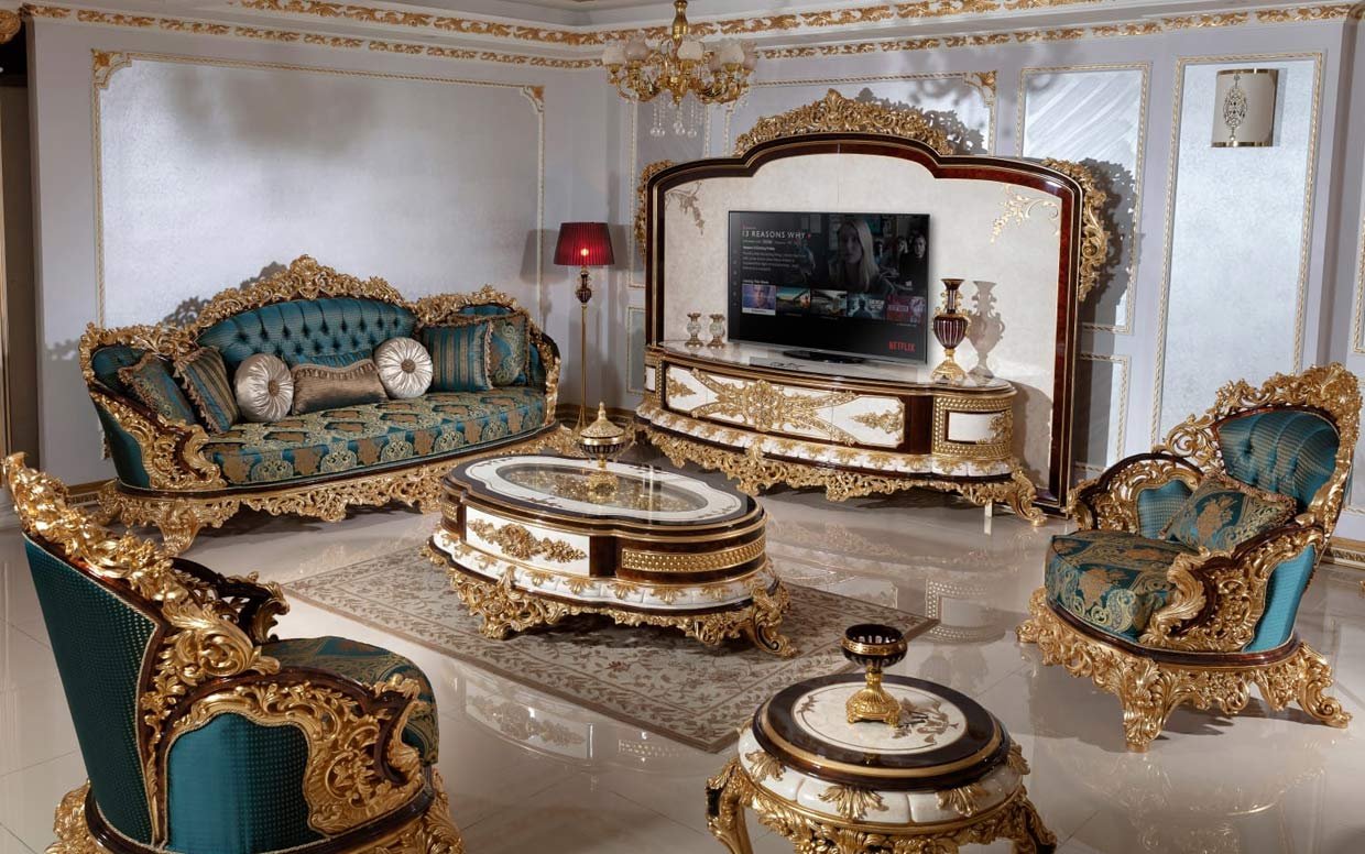 sultan klasik koltuk takimi 18 | Özbay Mobilya Iraq