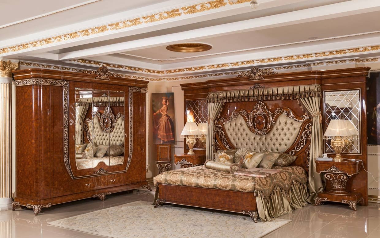 yakut klasik yatak odasi takimi 12 | Özbay Mobilya Iraq